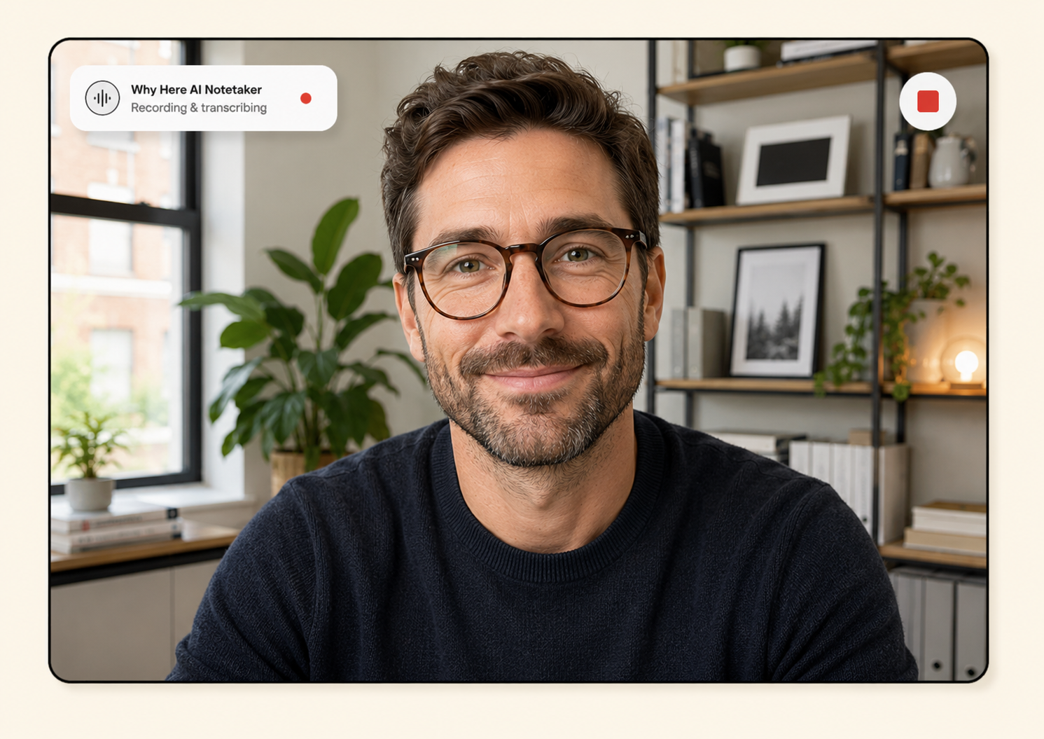 An employee in an AI-guided video interview